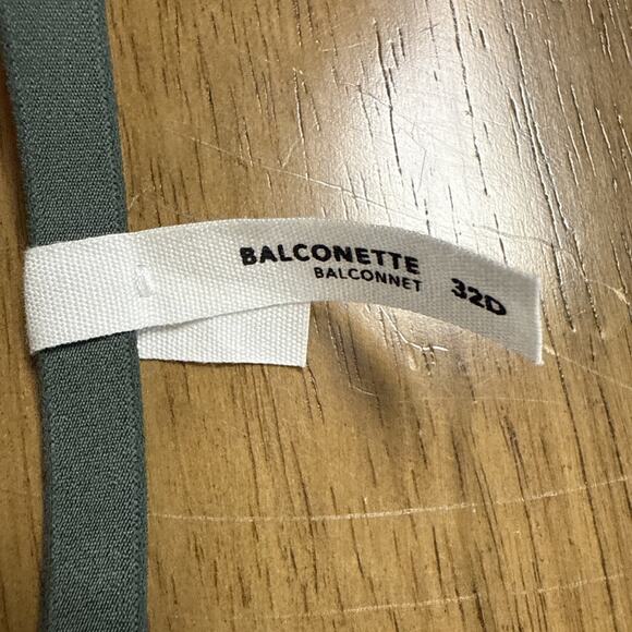 Aerie Smoothez Women's 32D Mesh Unlined Balconette Bra Underwire Green NWT $39 - Picture 4 of 5